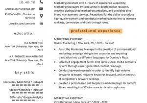 Marketing Resume Sample Marketing assistant Resume Example Tips Resume Genius