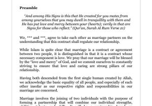 Marriage Agreement Contract Template 33 Marriage Contract Templates Standart islamic Jewish