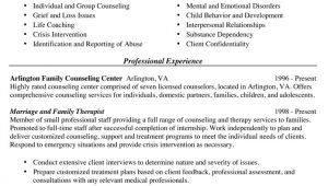 Marriage and Family therapist Resume Sample Work Context 21 1013 00