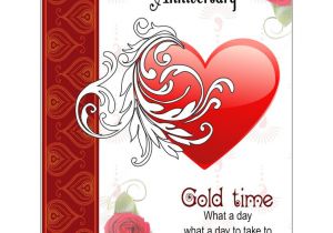Marriage Anniversary Card with Name and Photo Happy Wedding Anniversary Poster