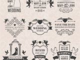 Marriage Card Logo Free Download Wedding Labels Set In Victorian Style Monochrome Pictures