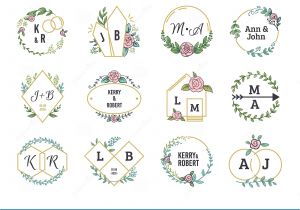 Marriage Card Logo Free Download Wedding Logos Floral Boho Monograms and Frames for Wedding