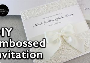 Marriage Card Printing Machine Youtube How to Make A Romantic Embossed Wedding Invitation Diy Wedding Invitations