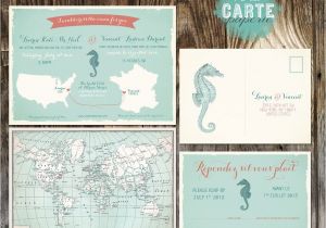 Marriage Card Quotes In English Bilingual Destination Wedding Invitation Rsvp Card World Map