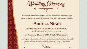 Marriage Card Text Matter English Free Kankotri Card Template with Images Printable
