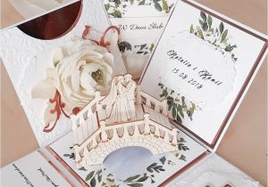 Marriage Card with Sweet Box Wedding Explosion Box Wedding Exploding Box Card Exploding