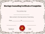Marriage Counseling Certificate Template Certificate Of Completion 22 Templates In Word format