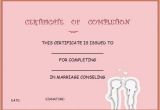 Marriage Counseling Certificate Template Certificate Of Completion Template 55 Word Templates