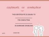 Marriage Counseling Certificate Template Certificate Of Completion Template 55 Word Templates
