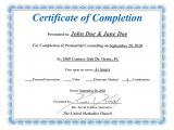 Marriage Counseling Certificate Template Premarital Counseling Certificate Of Completion Template