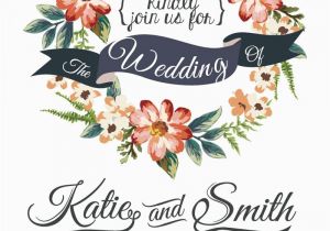 Marriage Invitation Card format In English Pdf Watercolor Floral Wedding Invitation Card Vector for Free