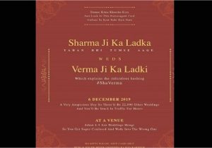 Marriage Invitation Card In Hindi Twitterrati Finds This Comedian S Indian Wedding Card so