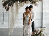 Marriage Length for Green Card Understated Elegance Modern Macrame Matte Black Wedding
