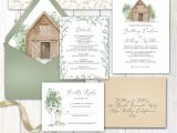 Marriage Of Convenience for Green Card Barn Wedding Invitation Barn Rustic Simple Greenery
