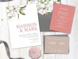 Marriage Of Convenience for Green Card Magnolia Wedding Invitation Pretty Wedding Invitation Set