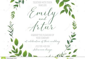 Marriage Only for Green Card Wedding Floral Invitation Invite Save the Date Card Vector