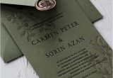 Marriage to Get Green Card Invitatie Letterpress Carmen sorin Hochzeitseinladung