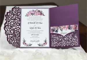 Marriage Wishes Card with Name Groa Handel Luxus Silver Glitter Lila Tasche Hochzeit Ladt Ein 2019 Gestempelschnitten Shimmer Trifold Hochzeit Einladungen Mit Bauchband Versand