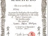 Martial Arts Gift Certificate Template Karate Certificate Template Mangdienthoai Com