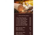 Massage Price List Template Pre Filled Spa Massage Salon Price List Rack Card Zazzle
