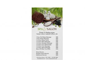 Massage Price List Template Spa Massage Salon Menu Of Services Poster Zazzle