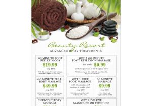Massage therapy Flyer Template Customizable Pre Filled Spa Massage Salon Coupons Flyer