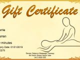 Massage therapy Gift Certificate Template Free Massage Gift Certificate Template 01 Gift Template