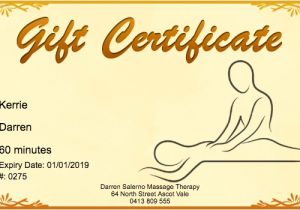 Massage therapy Gift Certificate Template Free Massage Gift Certificate Template 01 Gift Template