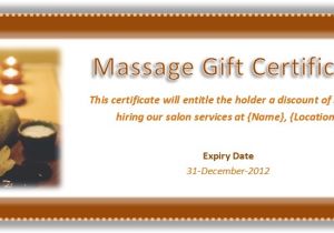 Massage therapy Gift Certificate Template Free Massage Gift Certificate Template Journalingsage Com