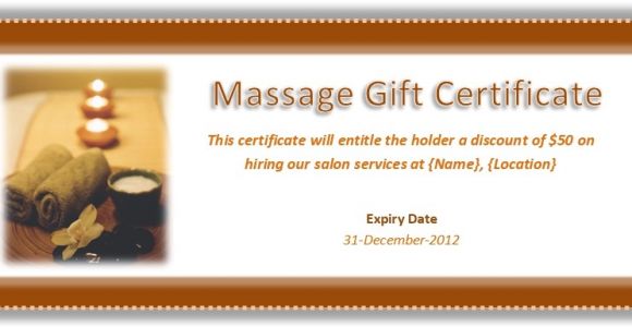Massage therapy Gift Certificate Template Free Massage Gift Certificate Template Journalingsage Com
