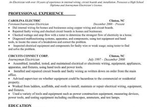 Master Electrician Resume Template Electrician Resume Sample Interview Ready Pinterest