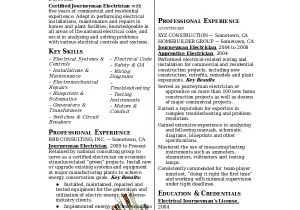 Master Electrician Resume Template Electrician Resume Template 5 Free Word Excel Pdf