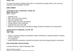 Master Electrician Resume Template Engineering Resume Examples
