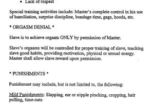 Master Slave Contract Template Master Submissive Contract Agreement Elegant Relatively