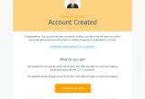 Material Design HTML Email Template Account Created Email Design Newsletter Product