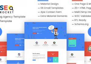Material Design HTML Email Template Seo Digital Marketing Agency Template Pack Agency Re