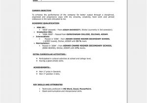 Mba Hr Professional Resume Fresher Resume Template 50 Free Samples Examples