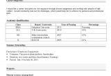 Mba Resume format Word File Download Mba Resume format