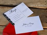 Meaning Of Rsvp In Invitation Card Vintage Hollywood Wedding Invitation Metallic Red