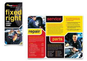 Mechanic Flyer Templates Free Auto Repair Brochure Template Word Publisher