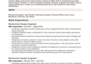 Mechanical Design Engineer Resume Sample Pdf Mechanical Design Engineer Resume Samples Qwikresume