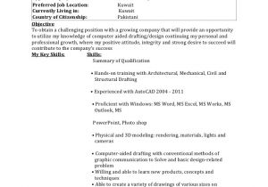 Mechanical Draftsman Resume format Word Resume for Draughtsman