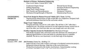 Mechanical Engineer Resume area Of Interest A Mechanical Engineer Resume Template Gives the Design Of
