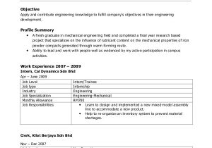Mechanical Engineer Resume New Grad 10 Mechanical Engineering Resume Templates Pdf Doc