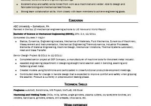 Mechanical Engineer Resume Sample Resume for An Entry Level Mechanical Engineer