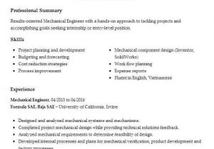 Mechanical Engineering Resume Objective Mechanical Engineer Objectives Resume Objective Livecareer