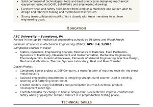 Mechanical Engineering Student Resume 9 10 Scientist Resume for Industry Mysafetgloves Com