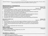 Mechanical Engineering Technologist Resume Sample Resume format for Engineers Musiccityspiritsandcocktail Com