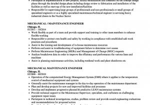 Mechanical Maintenance Engineer Resume Mechanical Maintenance Engineer Resume Samples Velvet Jobs