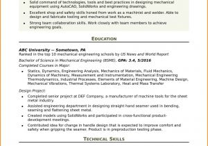 Mechanical Student Resume 10 Engineering Student Resume Template Penn Working Papers